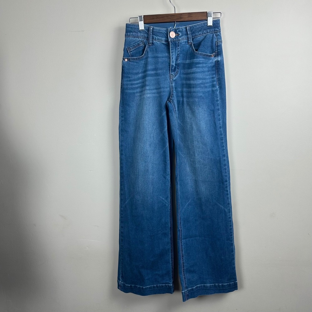 Democracy Ab Solution Jeans Women's 2 High Rise Wide Leg Medium Wash NWOT